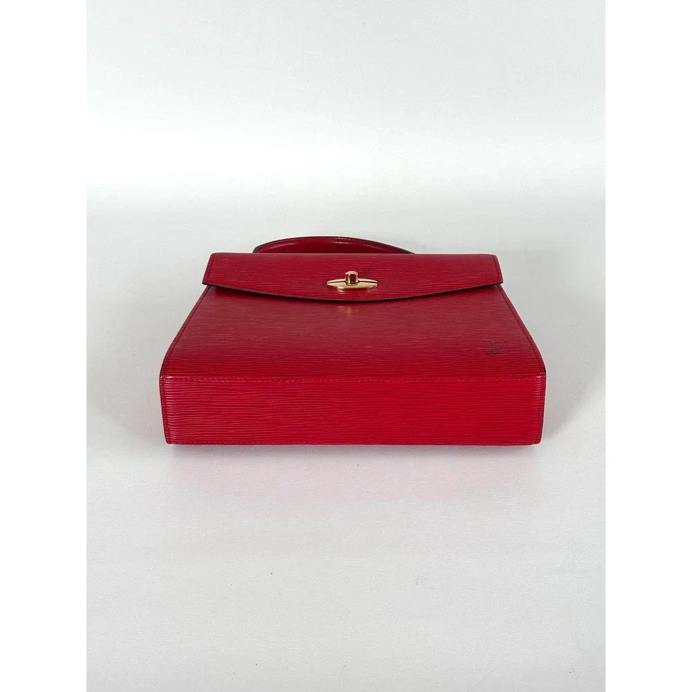 Louis Vuitton Malesherbes Red Epi Leather Top Handle Gold Hardware, Vintage